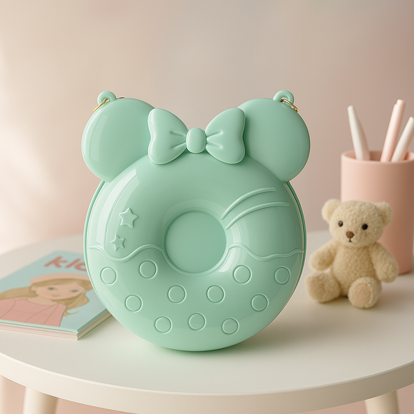 Glossy Green Minnie Mouse Handbag for Girls
