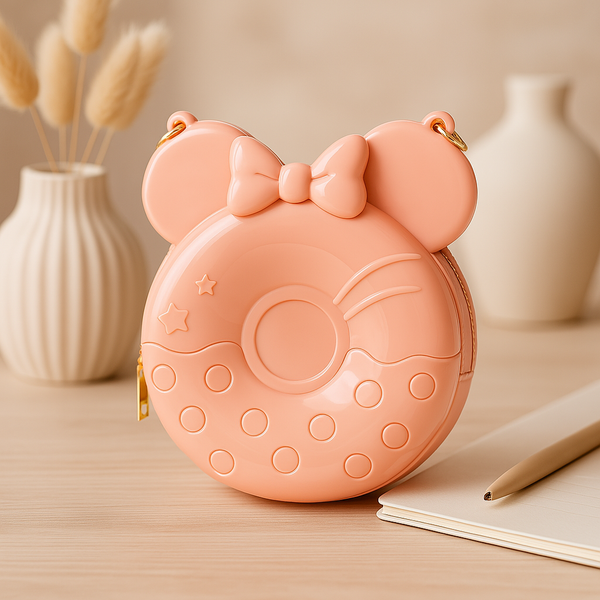 Glossy Light Pink Minnie Mouse Handbag for Girls
