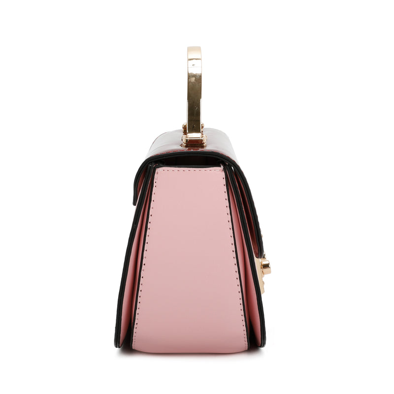Elegant Rectangular Flap Bag with Metallic Lock & Top Handle.