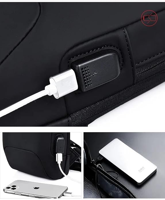 Anti-theft sling bag with a USB charging port