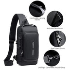 Anti-theft sling bag with a USB charging port