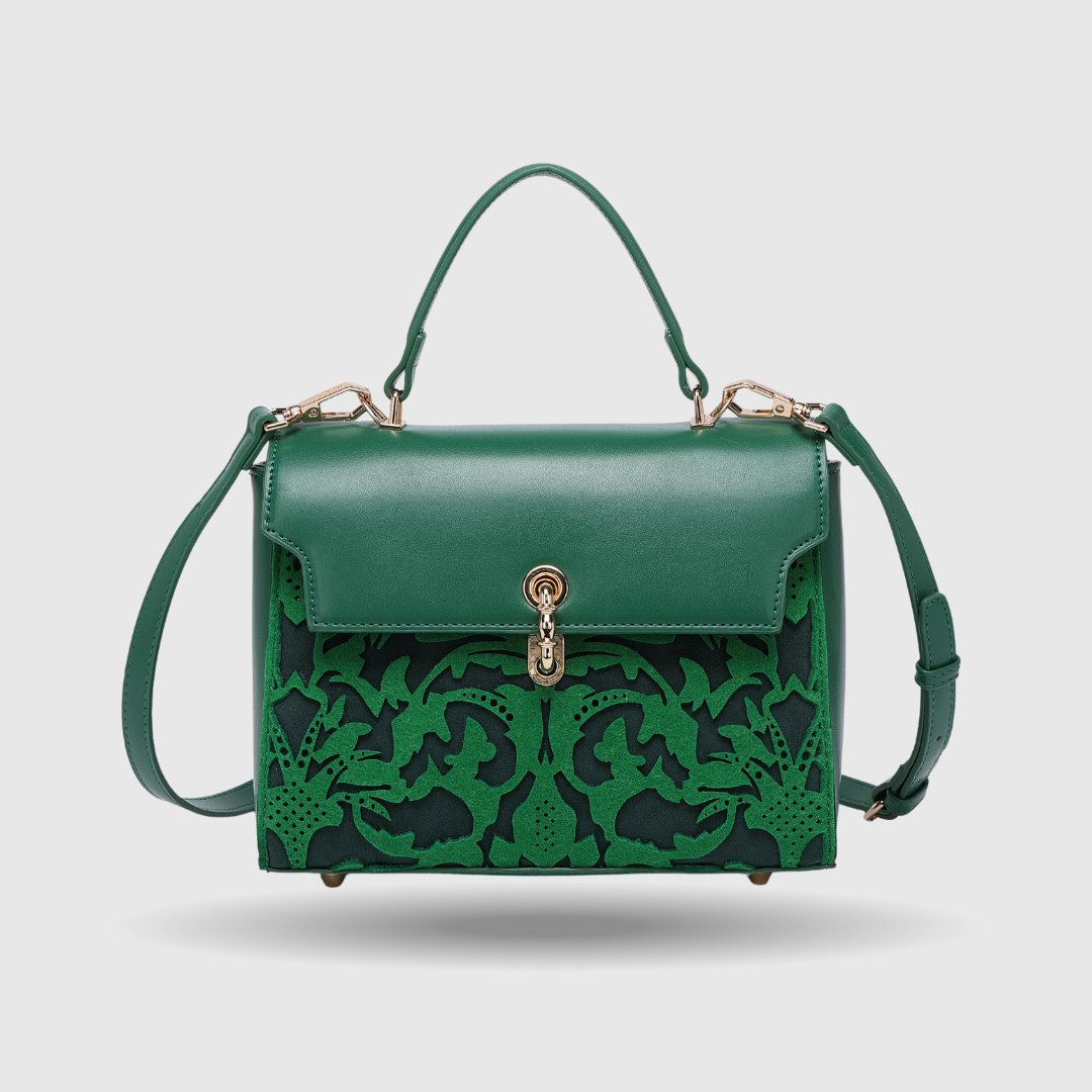 EMPORIO EMBOSSED MESSENGER Green HANDBAG