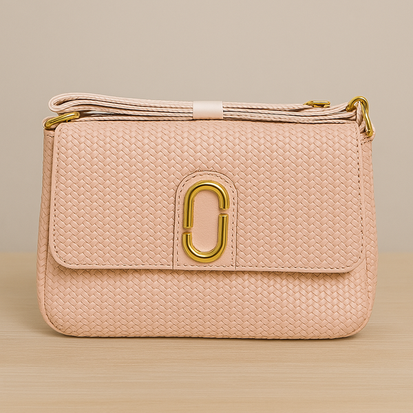 Blush Pink Crossbody Bag – Feminine Gold Clasp | Soft & Stylish