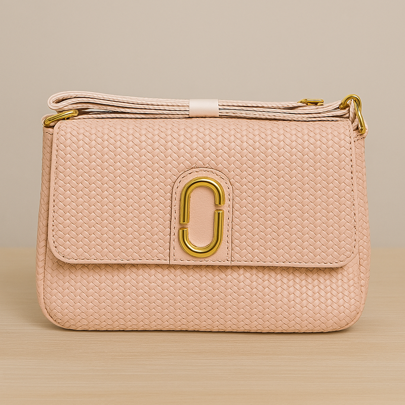 Blush Pink Crossbody Bag – Feminine Gold Clasp | Soft & Stylish