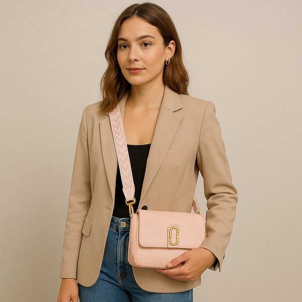 Blush Pink Crossbody Bag – Feminine Gold Clasp | Soft & Stylish