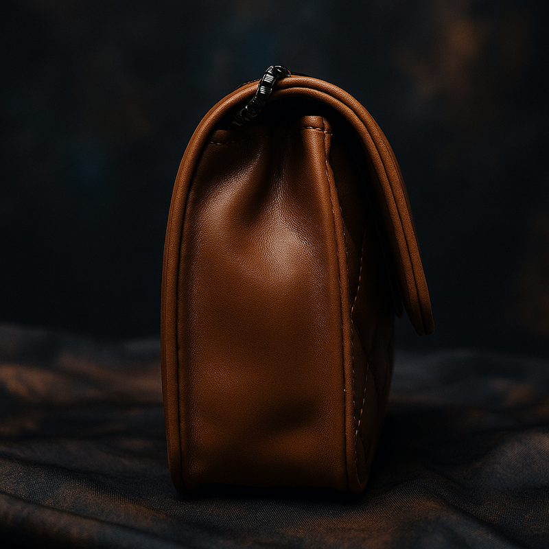 Rivaara Luxe Quilted Elegance Sling Bag – Brown