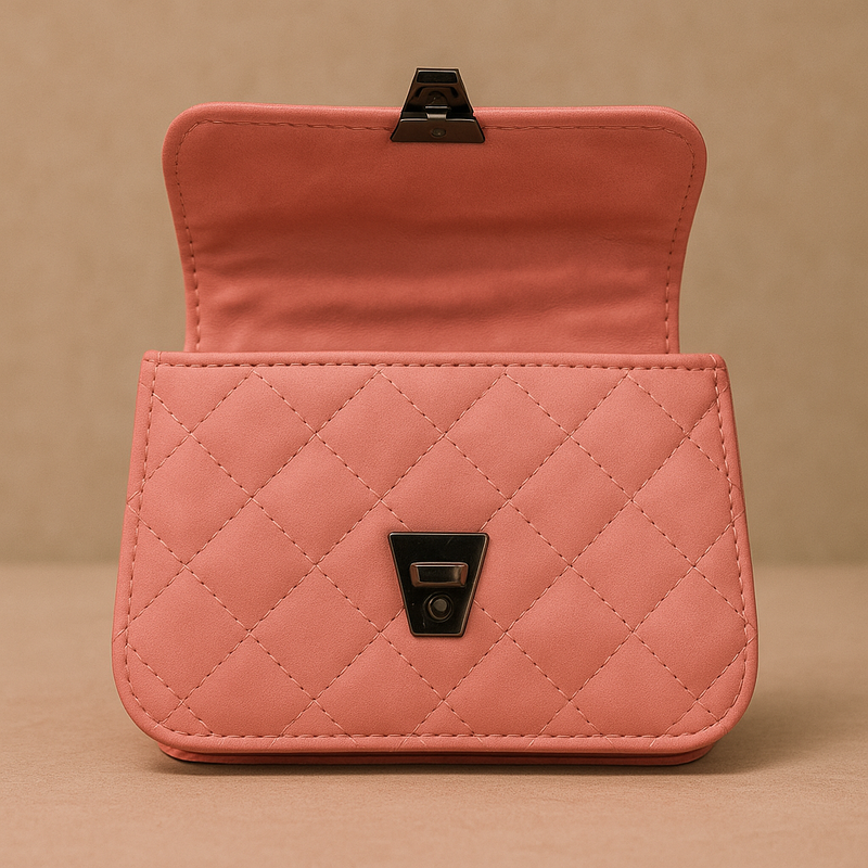 Rivaara Luxe Quilted Elegance Sling Bag – Pink