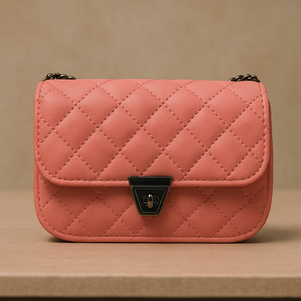 Rivaara Luxe Quilted Elegance Sling Bag – Pink