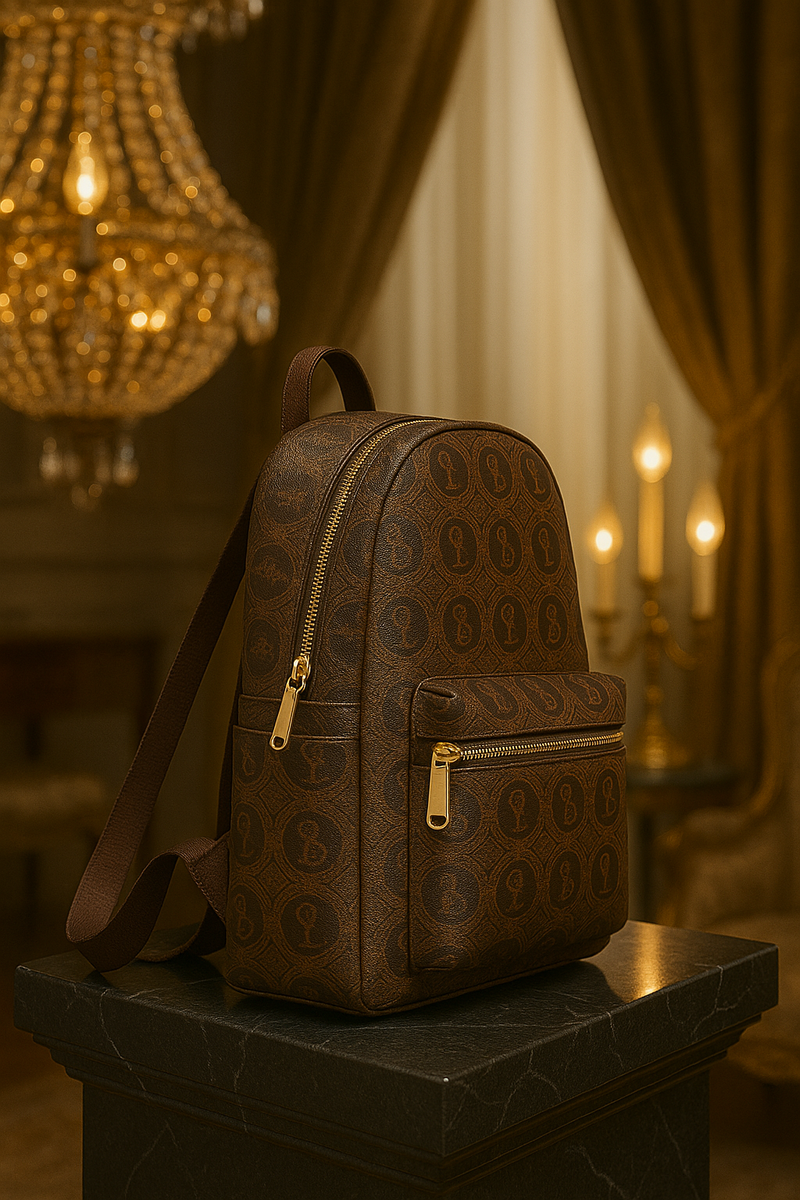 Graphic Printed Backpack-Rivaraluxe