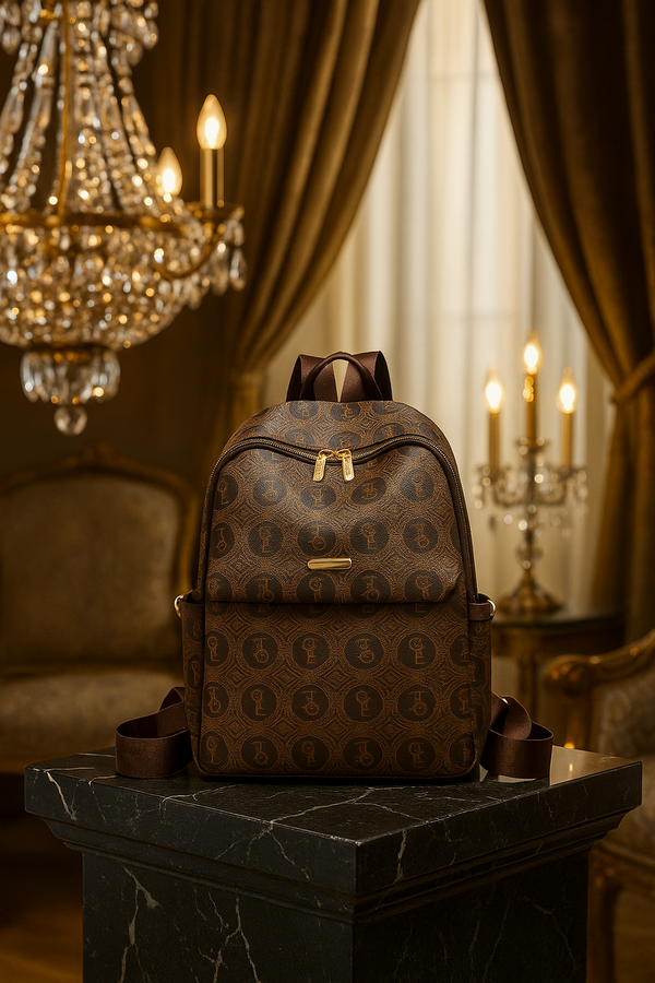 Graphic Printed Backpack-Rivaraluxe
