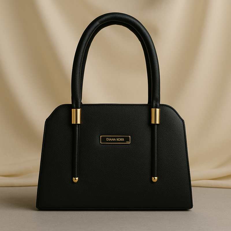 Rivaara Luxe Beige Structured Handbag – Elegant Gold Hardware, Minimalist Design, Office to Evening Style