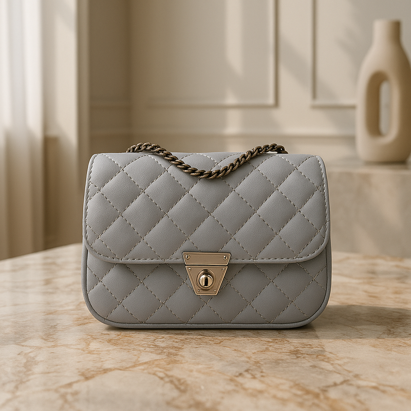 Rivaara Luxe Quilted Elegance Sling Bag – Black