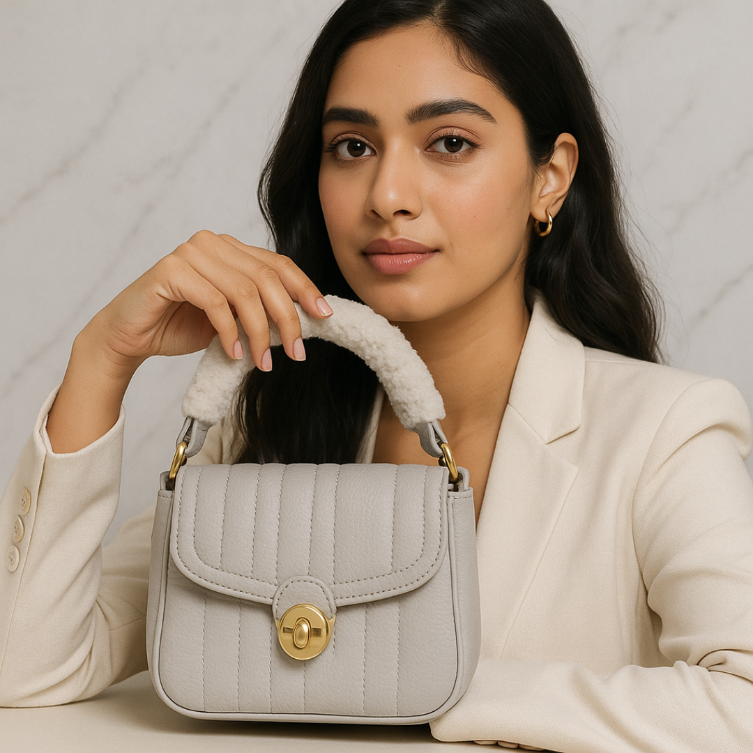 Noir Quilted Mini Handbag For Women