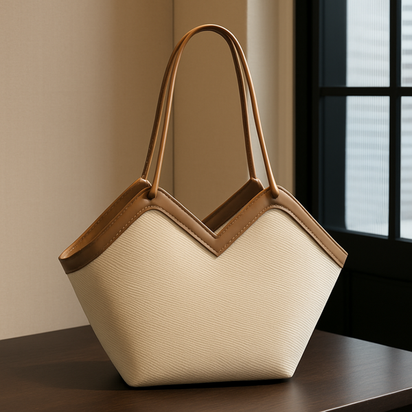 Women Shoulder Carry Handbag-V Edge Canvas Tote