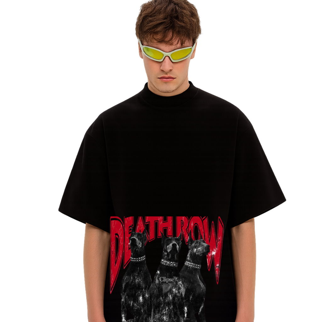 Men’s Oversized T-Shirt – Vintage Dogs Front Graphic