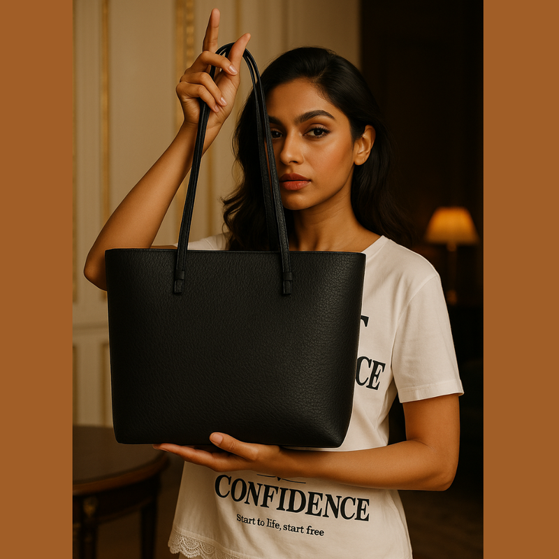 Women Handbag Elegance Structured Tote Bag for women Brown Color-Rivaaraluxe