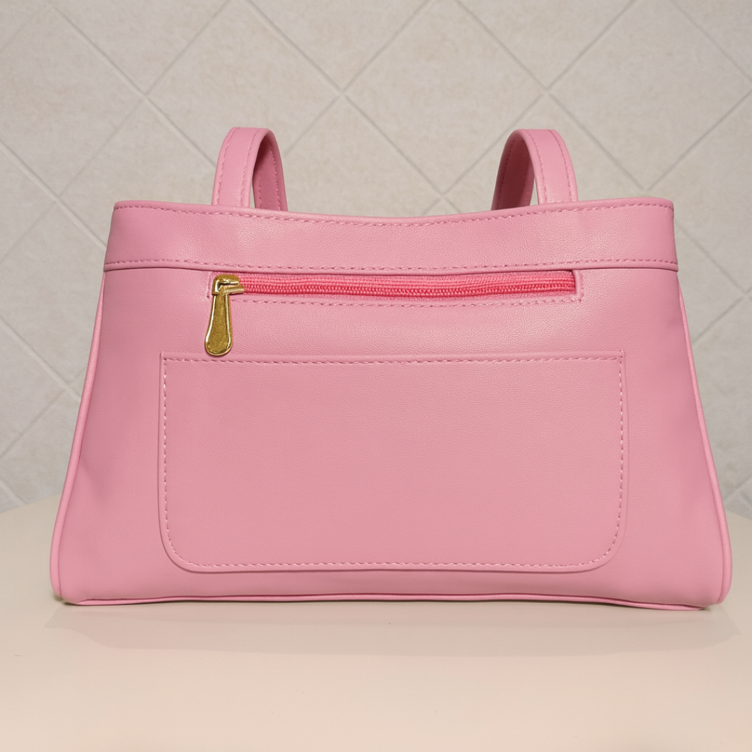 Blush Structured Tote Pink Handbag For Women
