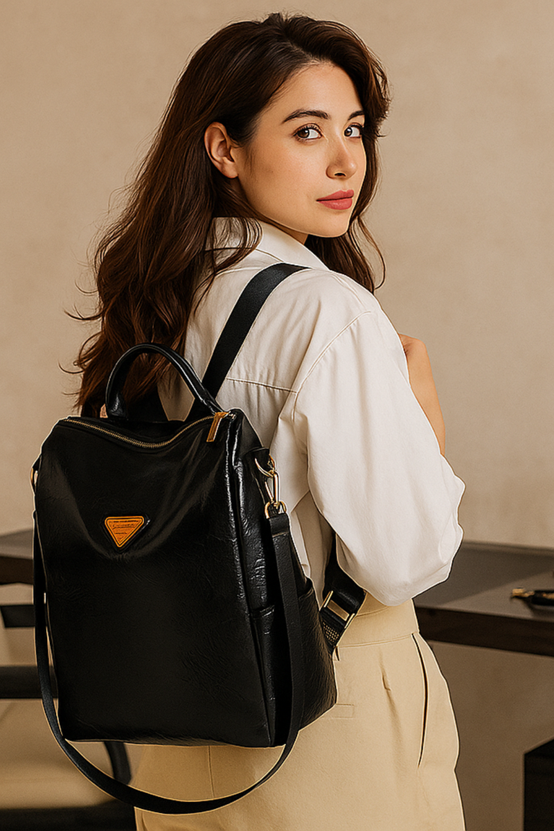 Backpack for Women Black Lightweight Stylish, Water-Resistant Backpack for College, Office & Travel