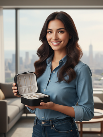 PORTABLE JEWELRY STORAGE BOX