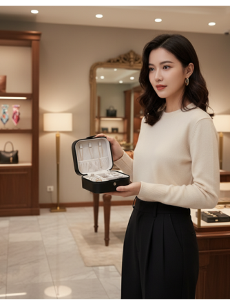 PORTABLE JEWELRY STORAGE BOX