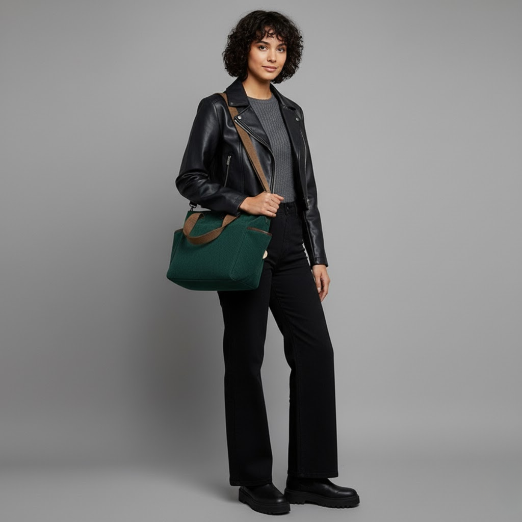 Corduroy Shoulder Tote Bag