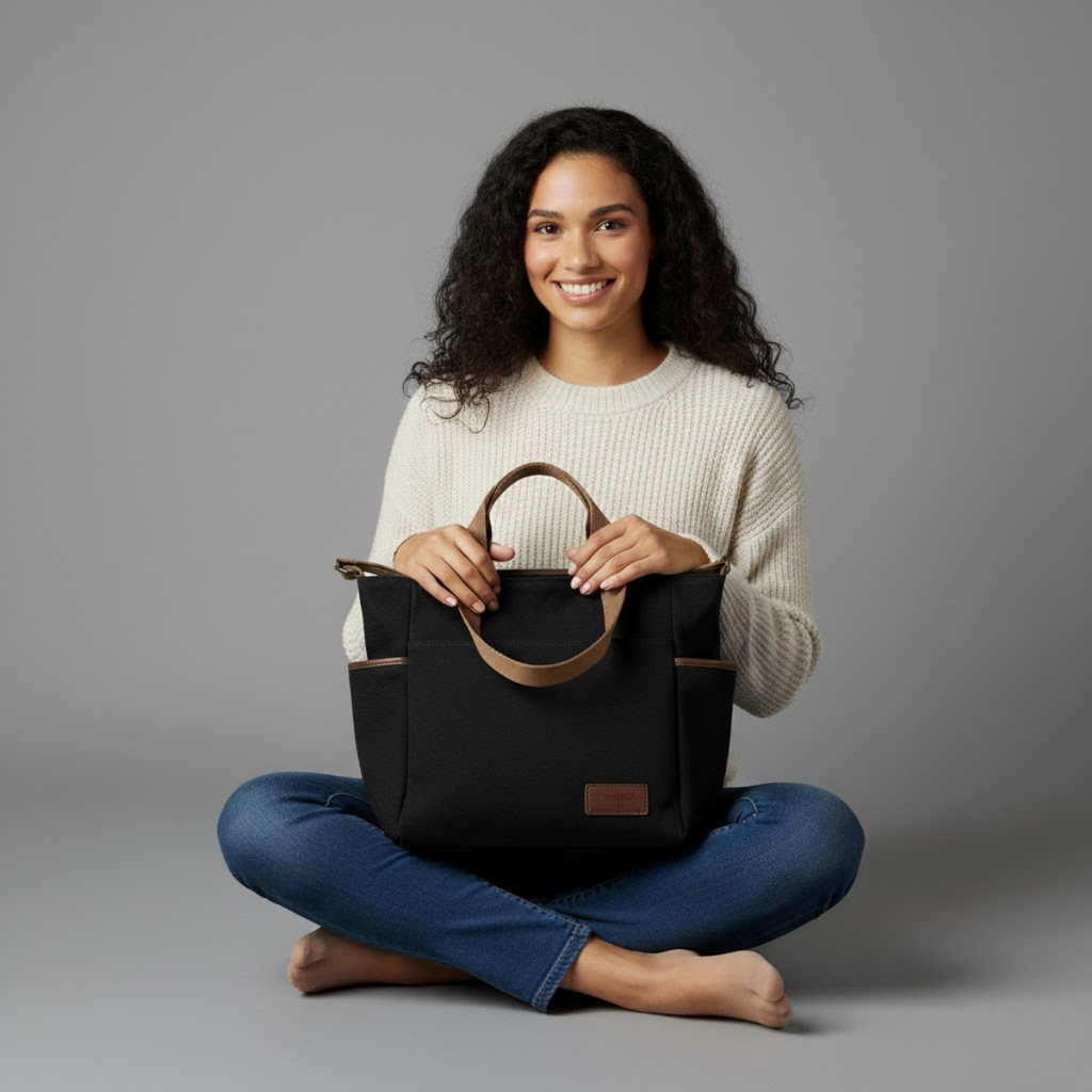 Corduroy Shoulder Tote Bag