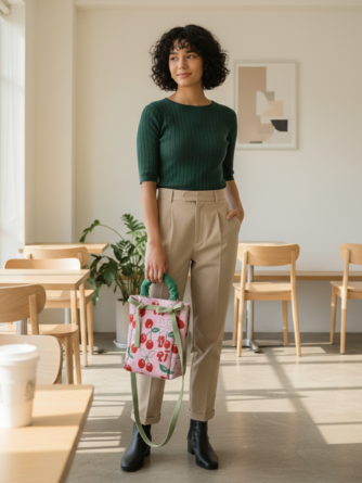 CUTE PATTERN CANVAS SLING BAG