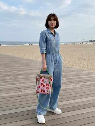 CUTE PATTERN CANVAS SLING BAG