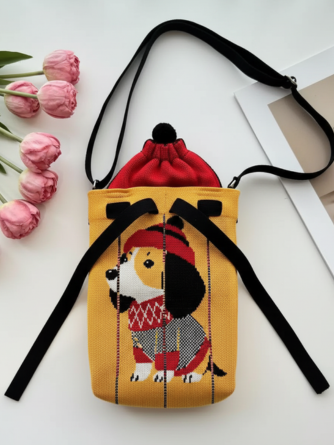 CUTE PATTERN CANVAS SLING BAG